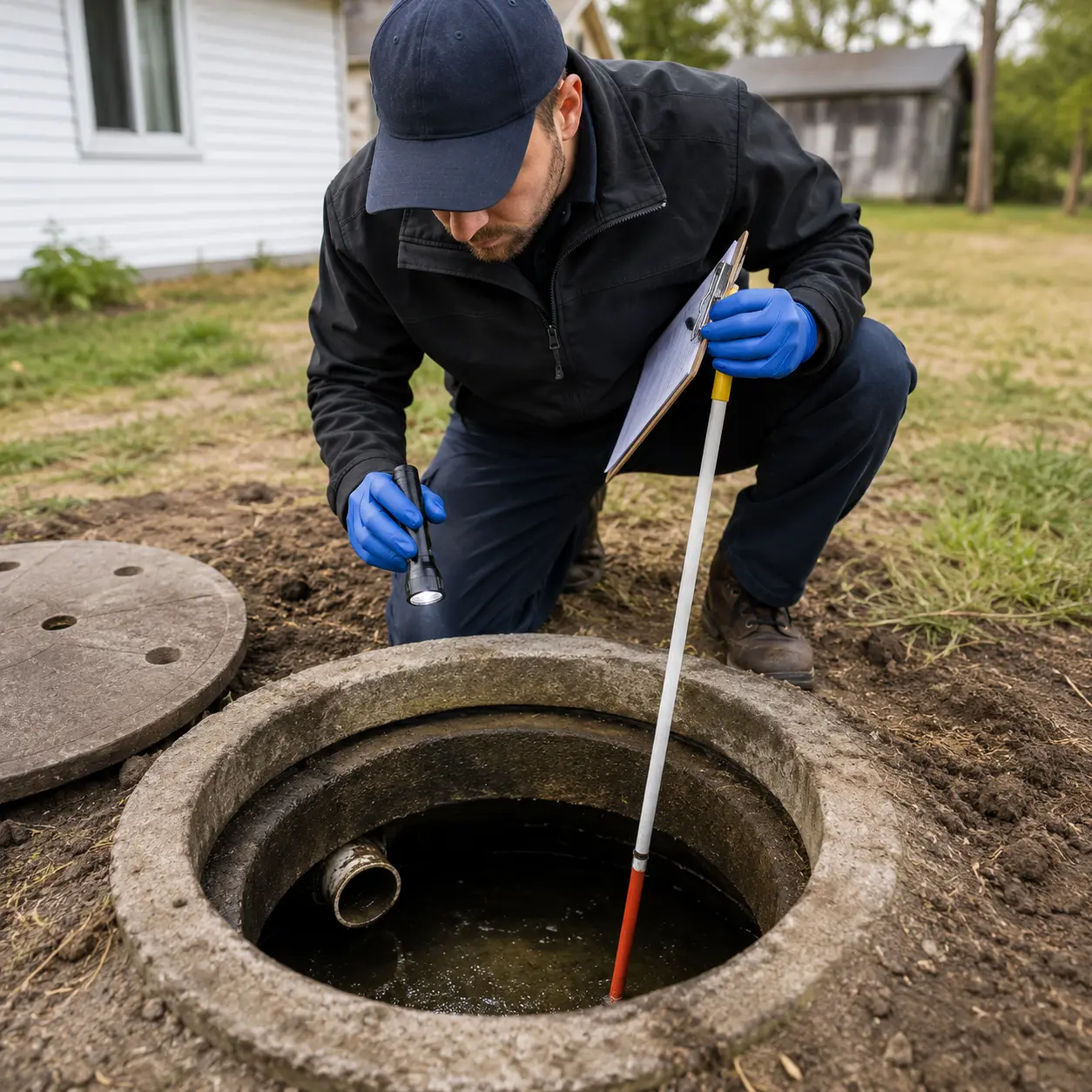 Septic inspection Amherstburg rural property
